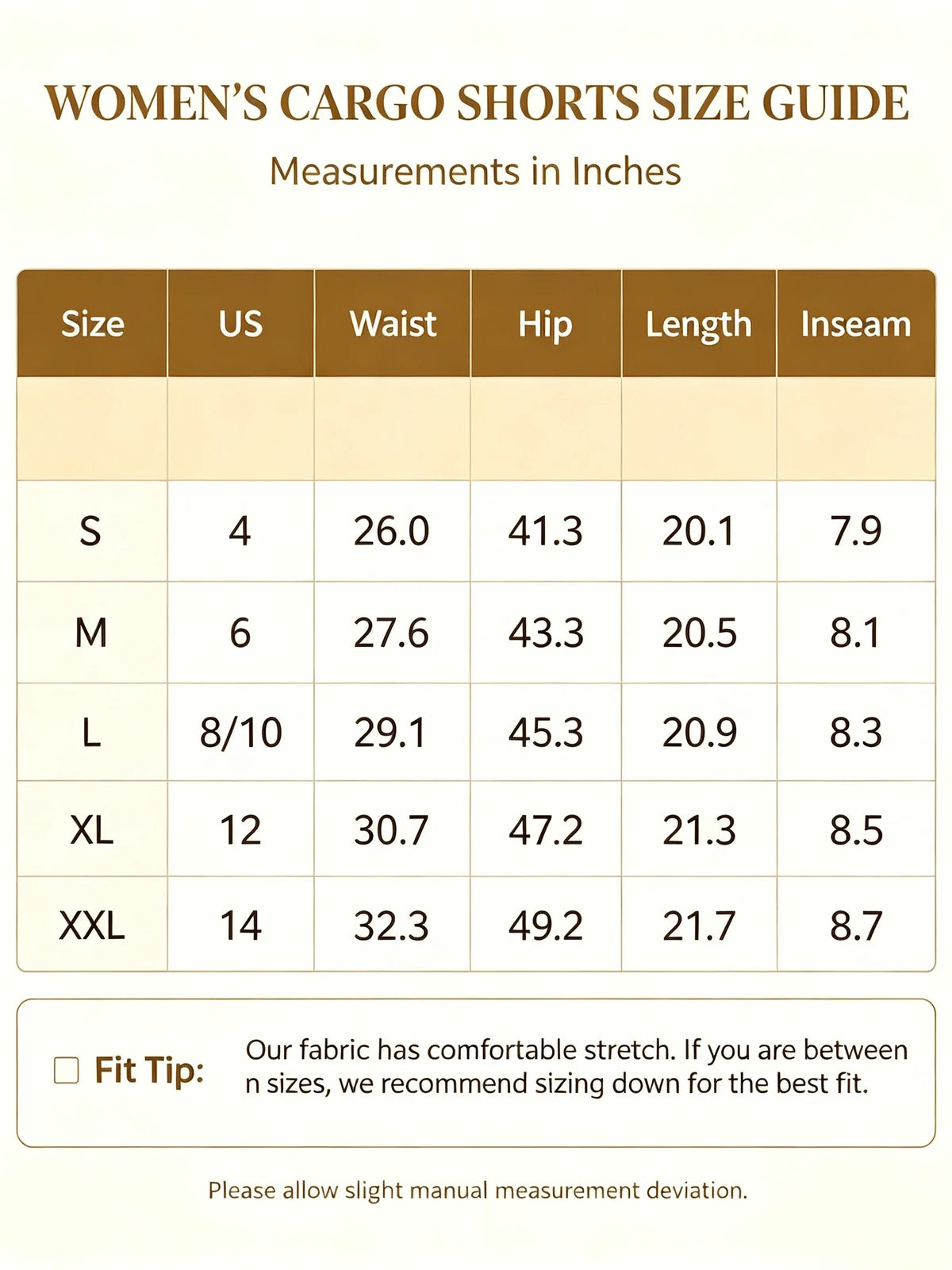 3pcs Women's Cargo Bermuda Shorts Elastic Drawstring Waist/Lightweight Loose Fit Multi Pocket Casual Summer Shorts