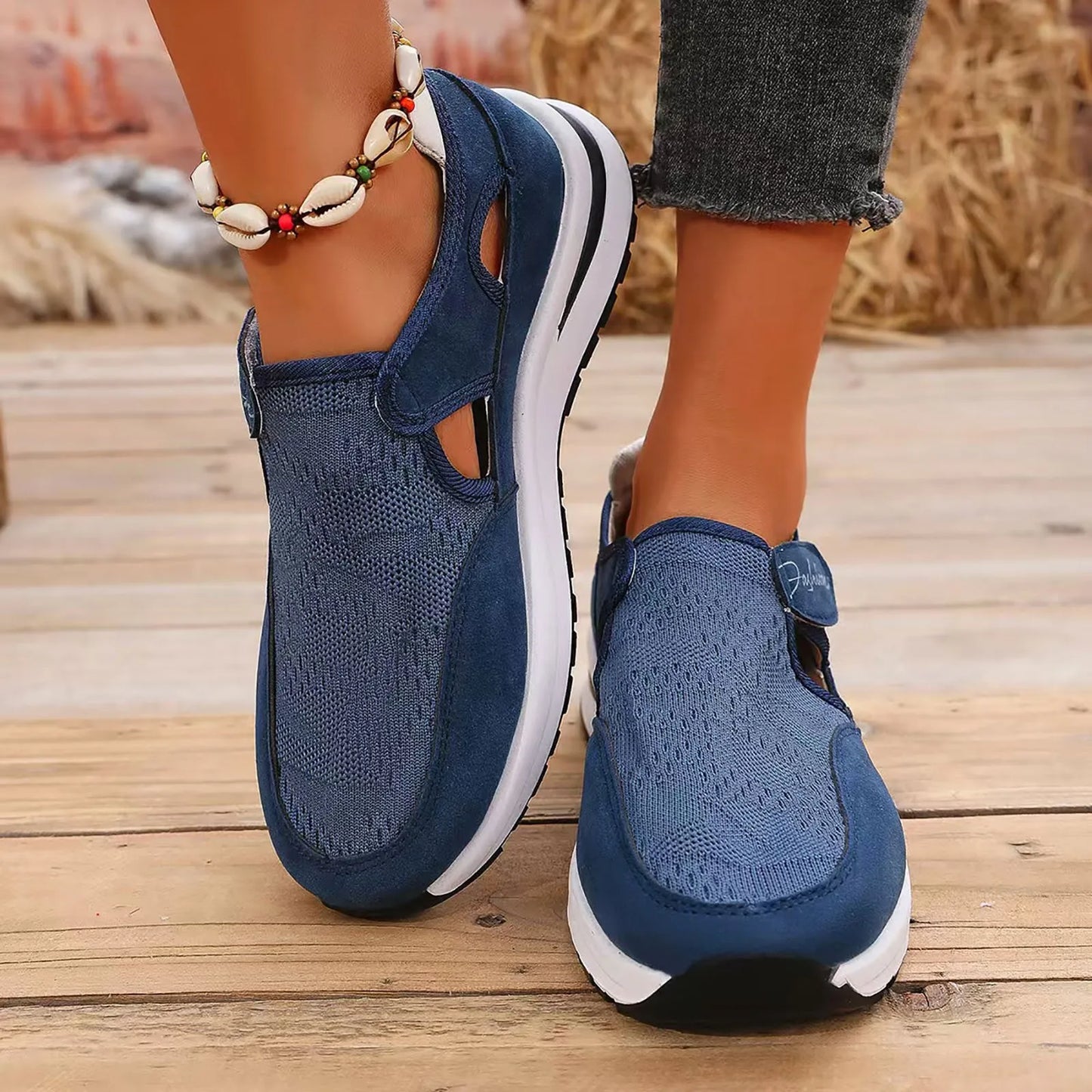 Women Sports Shoes Comfortable Soft Sole Flat Bottomed Low Cut/Mesh Breathable Women Casual Shoes Walking Sneakers