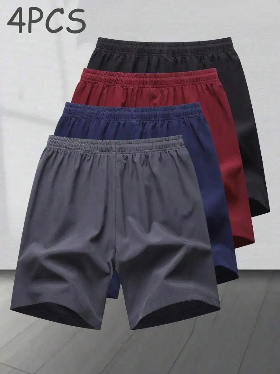 4pcs/Set Men's Casual Sports Shorts Loose Running Fitness/Training Breathable Bermuda Shorts Outdoor Beach Pants