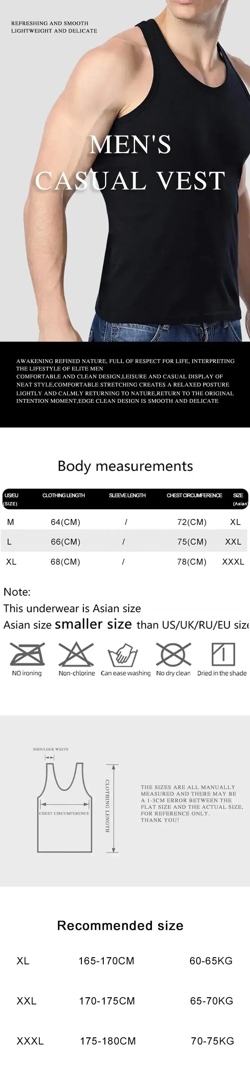 Lightweight Cotton Tight Vest Sports Casual Family/Outdoor Tight Top Breathable Quick Drying Vest