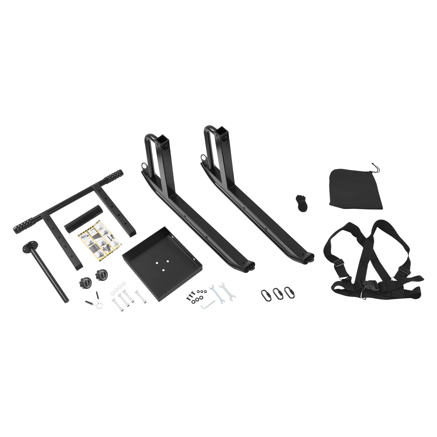 Fitness Sled Weight Sled for Training, 5-Level Height Adjustable/Weighted Sled 440lbs Capacity for Strength/Speed/Football Train