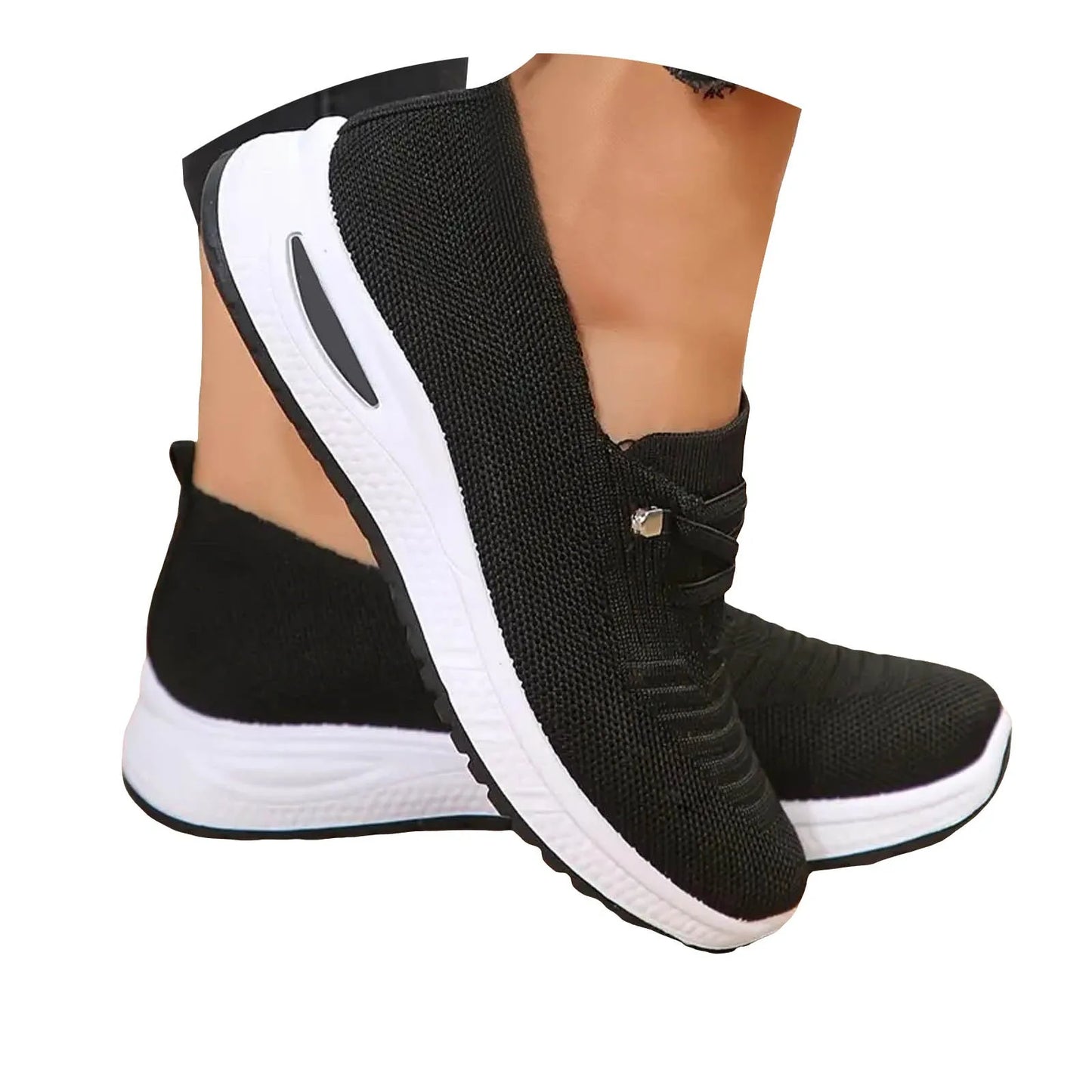 Women's Casual Shoes Lightweight Tennis Running Sports Shoes/Spring Summer Mesh Shoes Soft Breathable Comfortable Flat Shoes