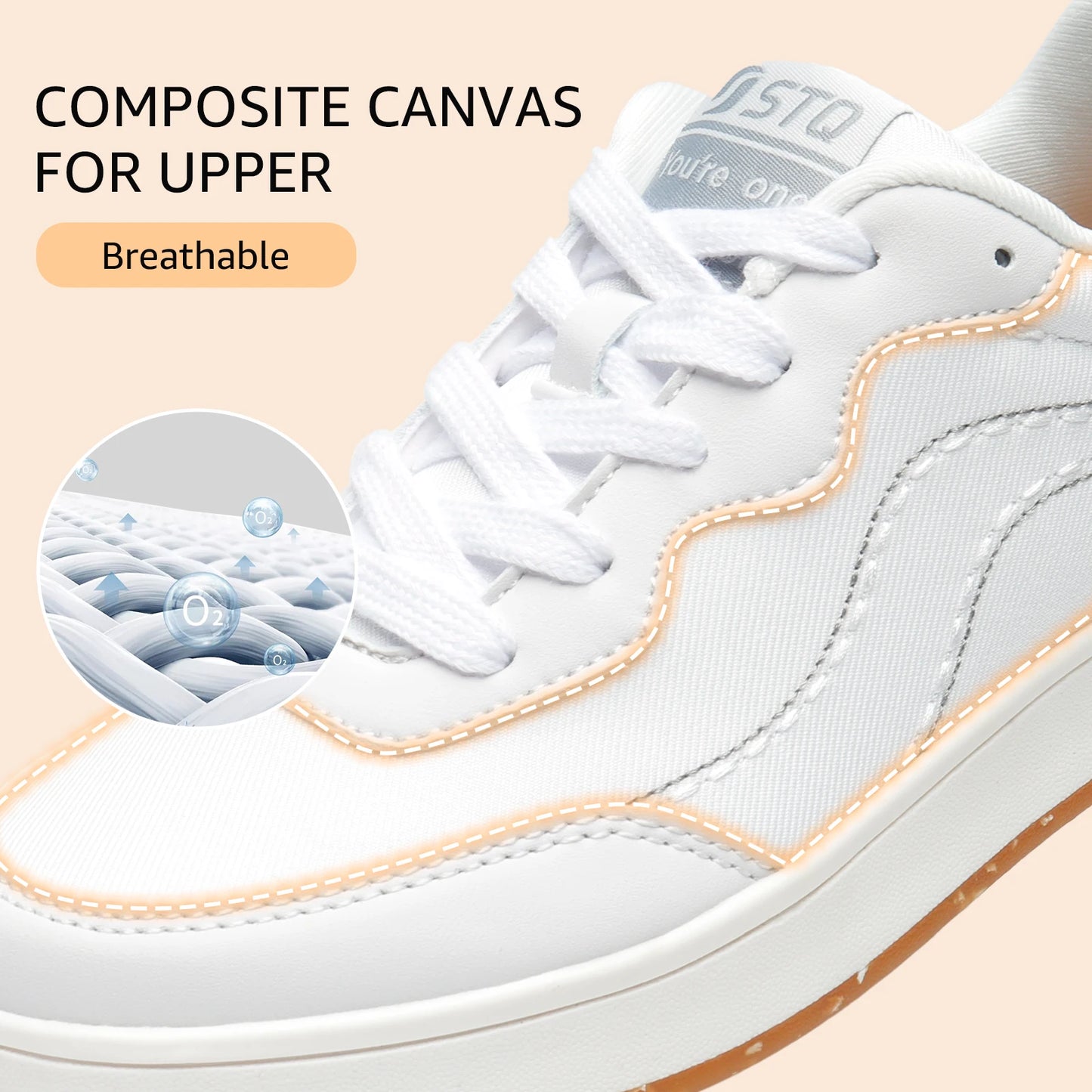 STQ Canvas Shoes for Women Lace Up Tennis Shoes/Non Slip Comfortable Walking Sneakers Women Shoe