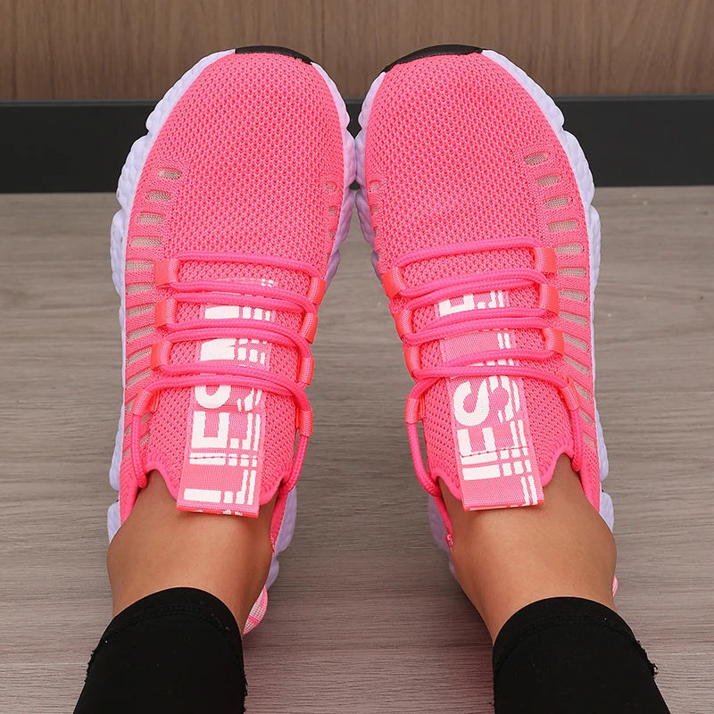 Women's Platform Sports Shoes with Fashionable Trendy Design/Breathable Comfortable Shoes Outdoor Hiking  Walking Casual Shoes