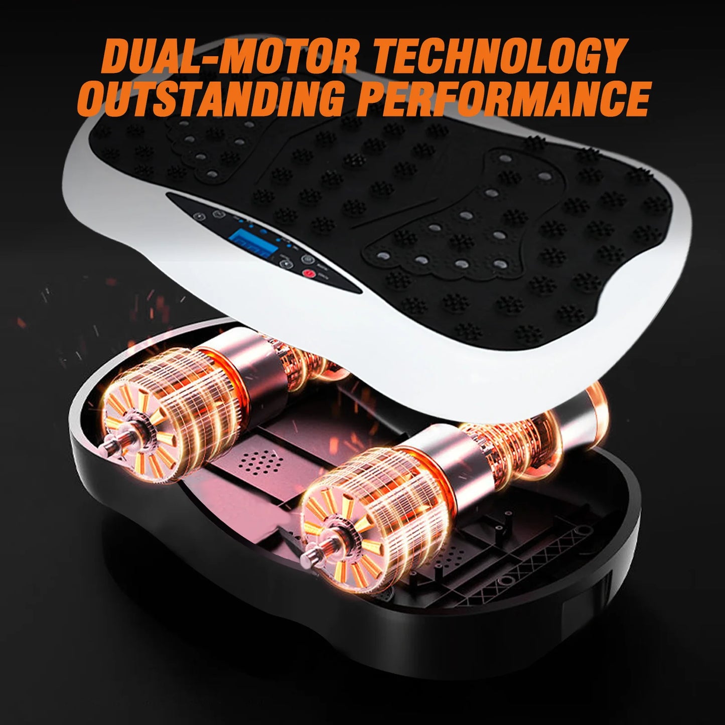 Full-Body Vibration Plate Exercise Machine Fitness Equipment Workout/330lbs Weight Loss with Resistance Bands Remote Control