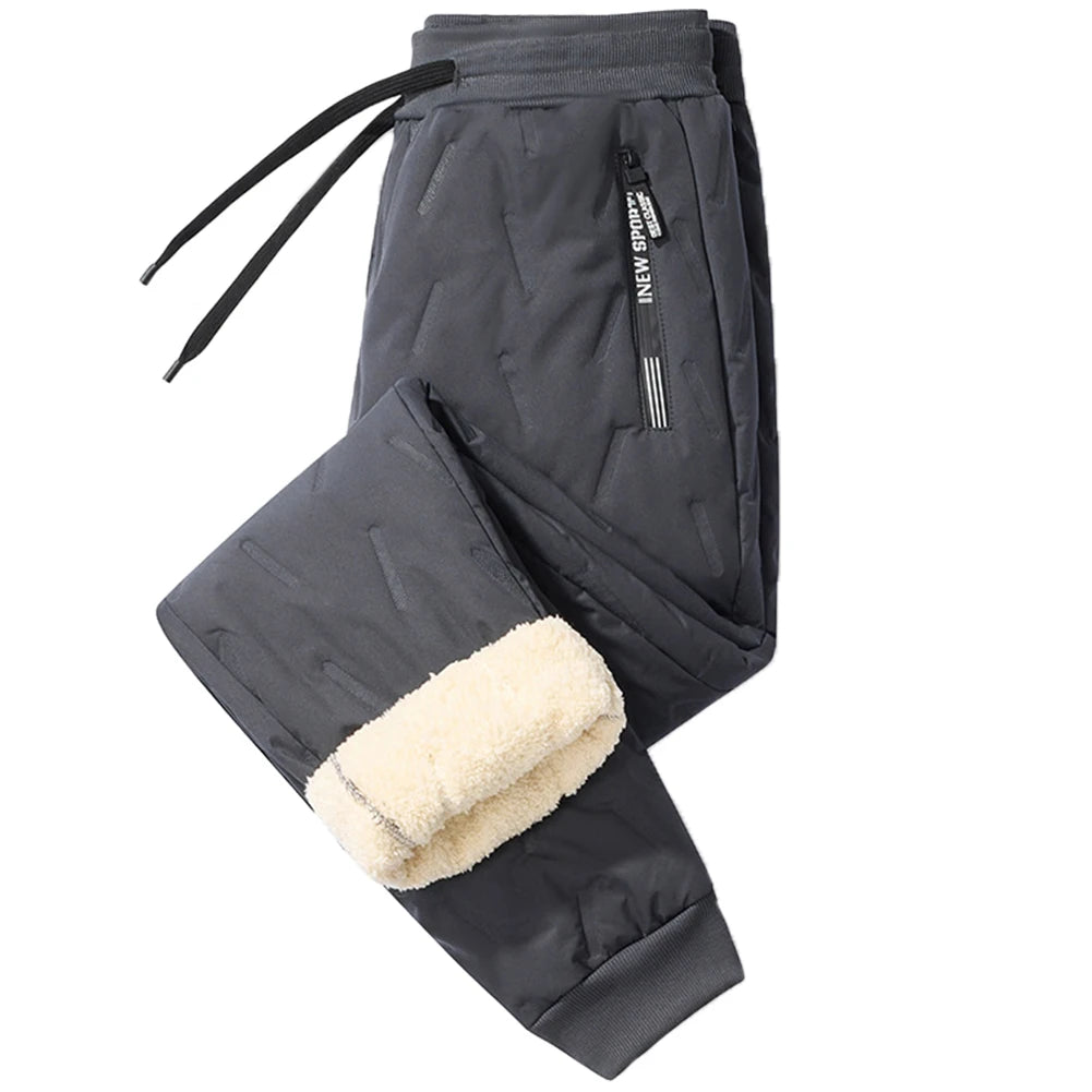 Men Thick Fleece Sweatpants with Zipper Pockets Winter Warm/Fleece Pants Casual Sweatpants Track Pants Thermal Athletic Pant