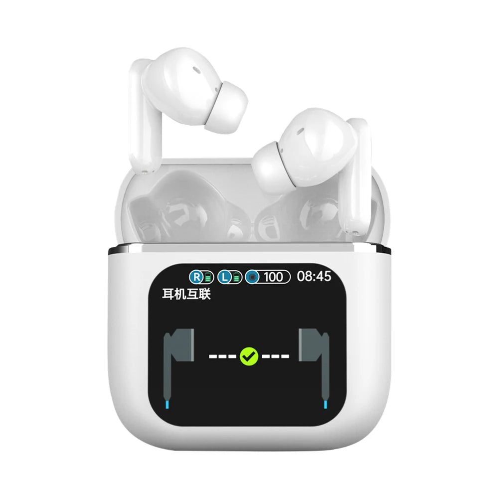 Bluetooth-Compatible 5.4 Headphones HD Touch Screen/In-Ear Earbuds ANC+ENC Noise Cancelling Long Battery Life