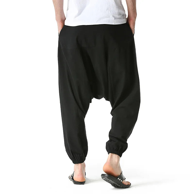 New Men Harem Pants Sweat wear Baggy Casual Yoga Loose Cotton/Sport Jogging Pants Cross Pants for Men Streetwear