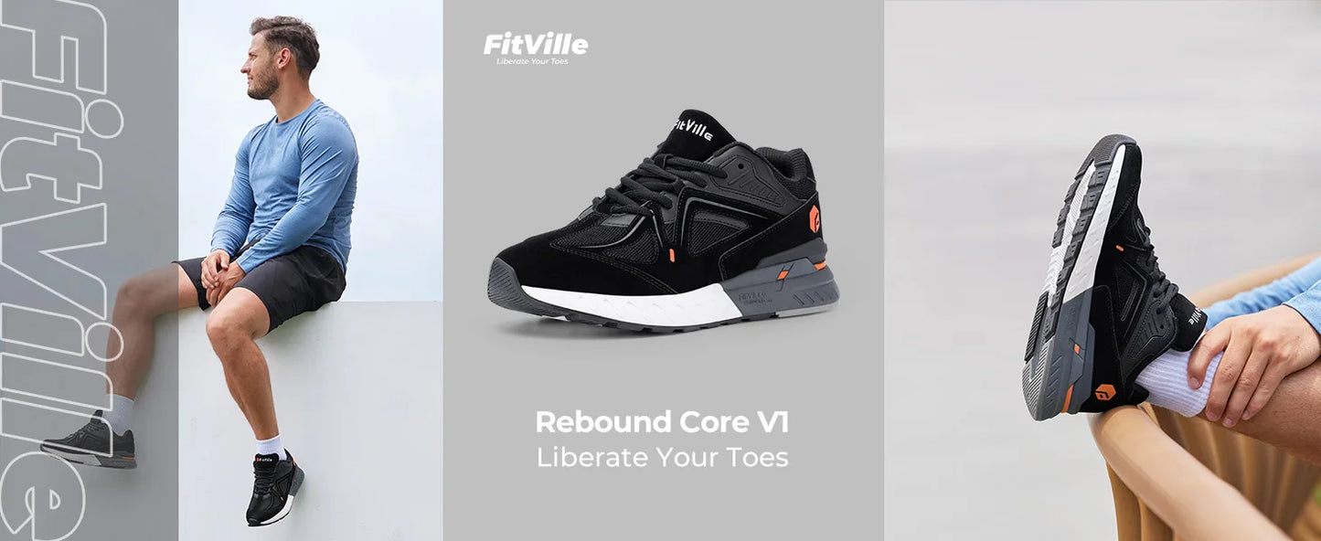 Fittington Walking Shoes For Men Extra Wide Man Shoes Large Size/Non-slip Sport Sneakers For Flat Feet Heel Pain Relief