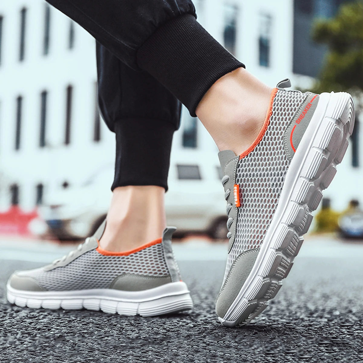 Sneakers Soft Sports Running New Casual For Solid Black/White Walking Footwear Fitness Jogging Men Shoes