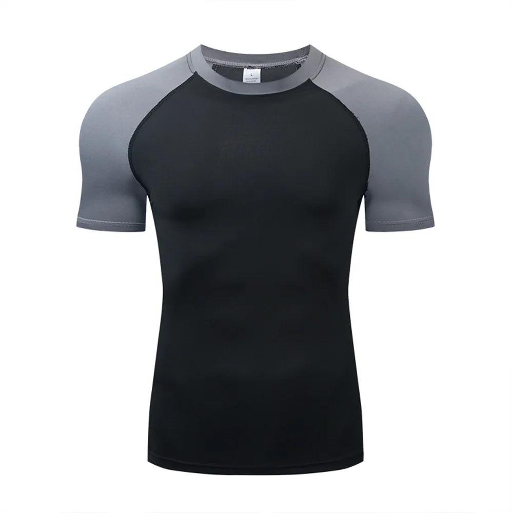 Men's T Shirt Outdoor Training Fitness Gym Jogging Running Sweatshirt/Man Compression Shirts Tight Elastic Breathable