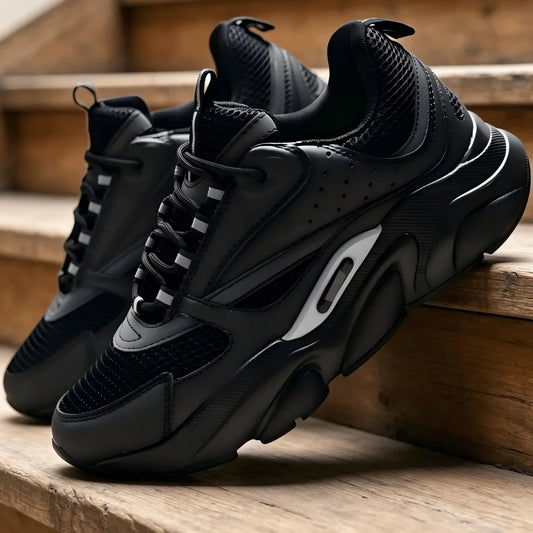 B22 Mesh Breathable Sneakers Shock Absorption Anti-Slip/Lightweight Low Cut Casual Sports Shoes for Men
