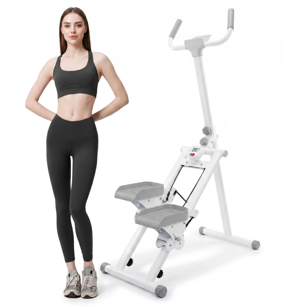 Stair Stepper Machine, Vertical Climber w/ LCD Display/Compact Cardio Step Trainer for Full-Body Home Workouts