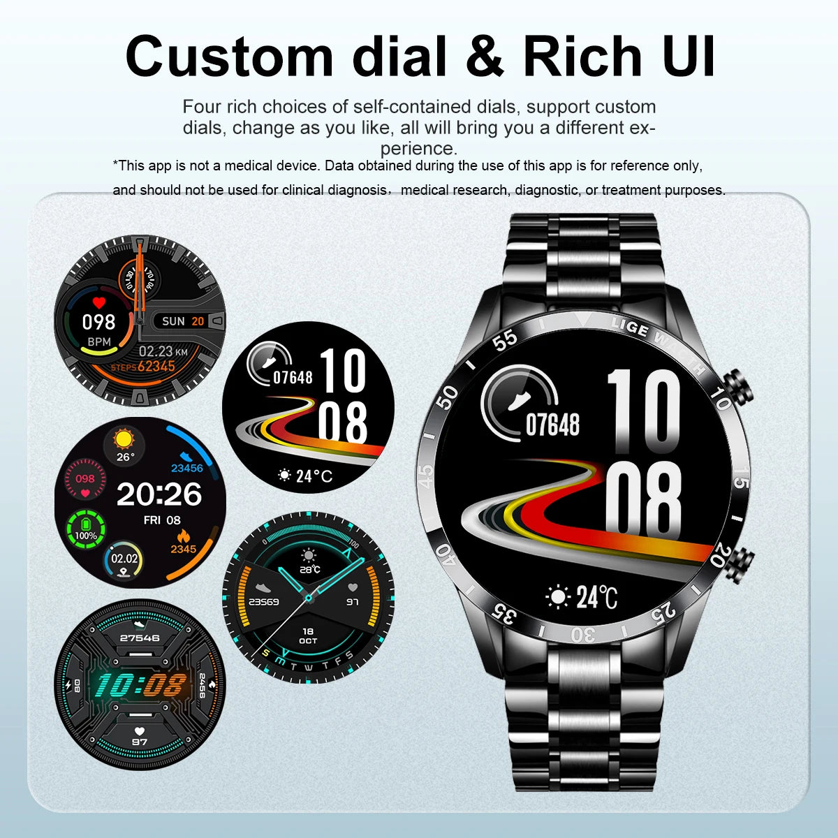 LIGE Fashion Smart Watch Men Full Circle Touch Screen Bluetooth Call/Men Smartwatch Waterproof Sport Watch