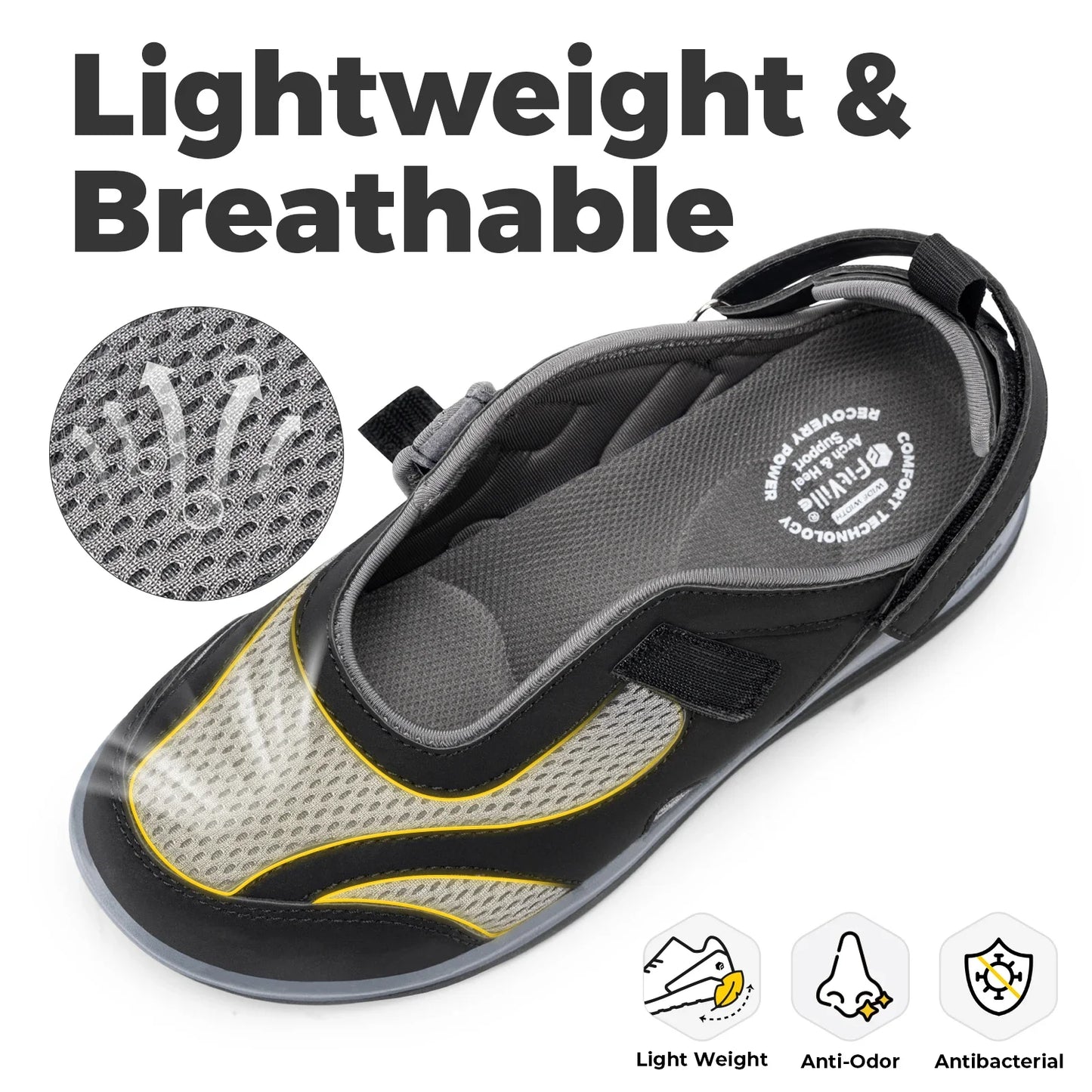 Women's Sandals Mary Jane Casual Shoes Widened Toe For Swollen Feet/Lightweight Breathable Outdoor Elderly Shoe Sandals