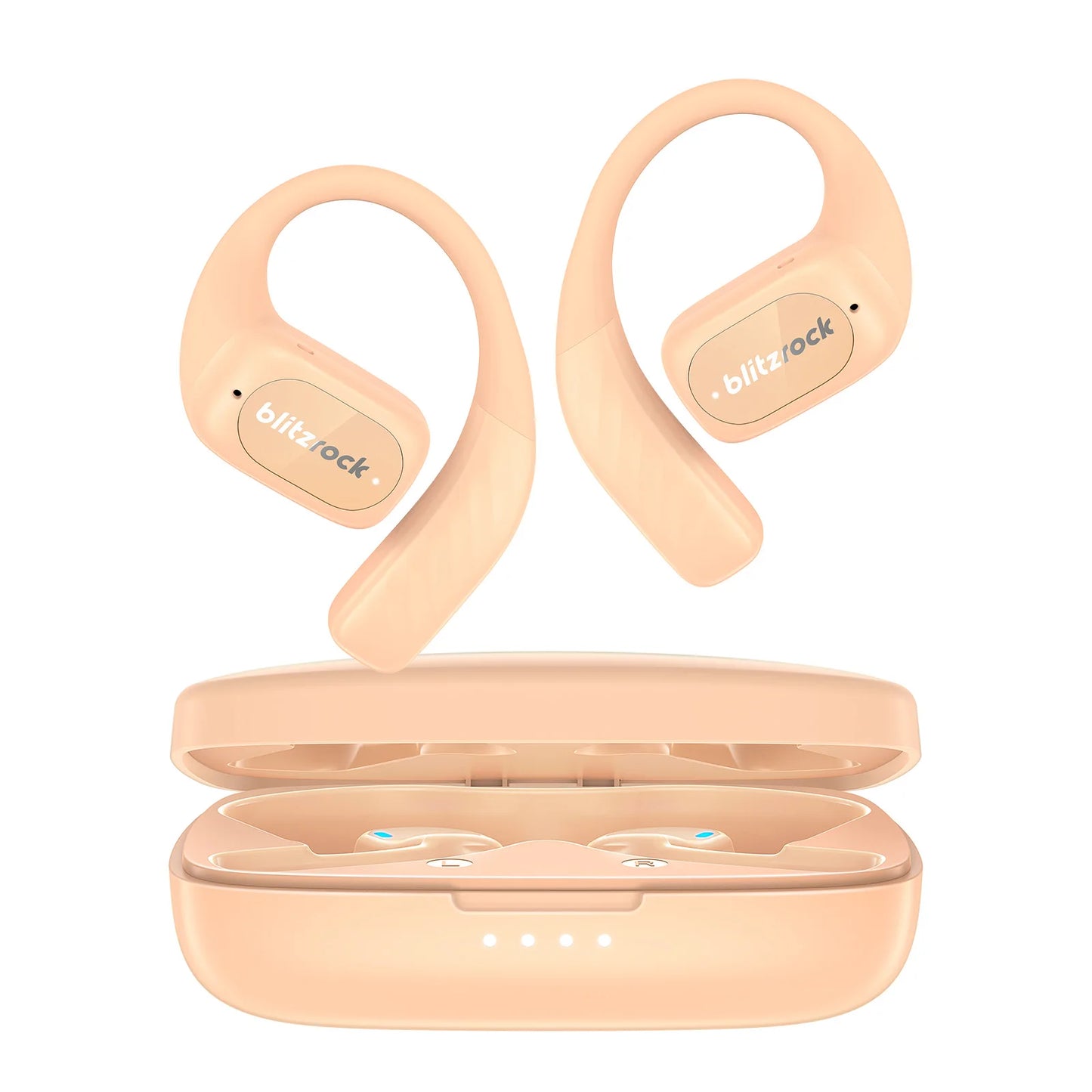 BR-CT3 Open Ear Earbuds bluetooth V5.4 Air Conduction Earhook/Enhanced Bass 4 Mics Clear Calls App Control 28H Earphones
