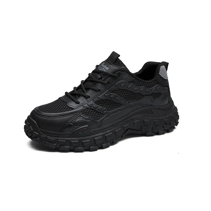 Shock Absorbing Thick Sole Female White Skate Shoes/Light Breathable All-Match Daily Leisure Sports Footwear