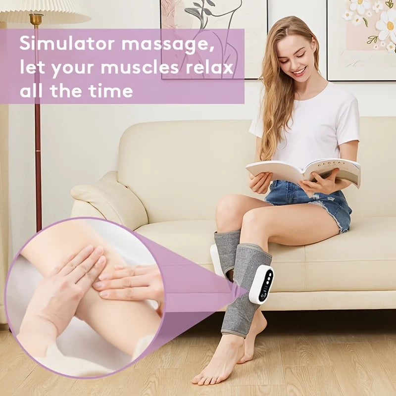 LINGTENG 2 Leg Massagers for Both Calves with Heating and Wireless Calf Massager with 3 Modes and 3 Intensity Levels