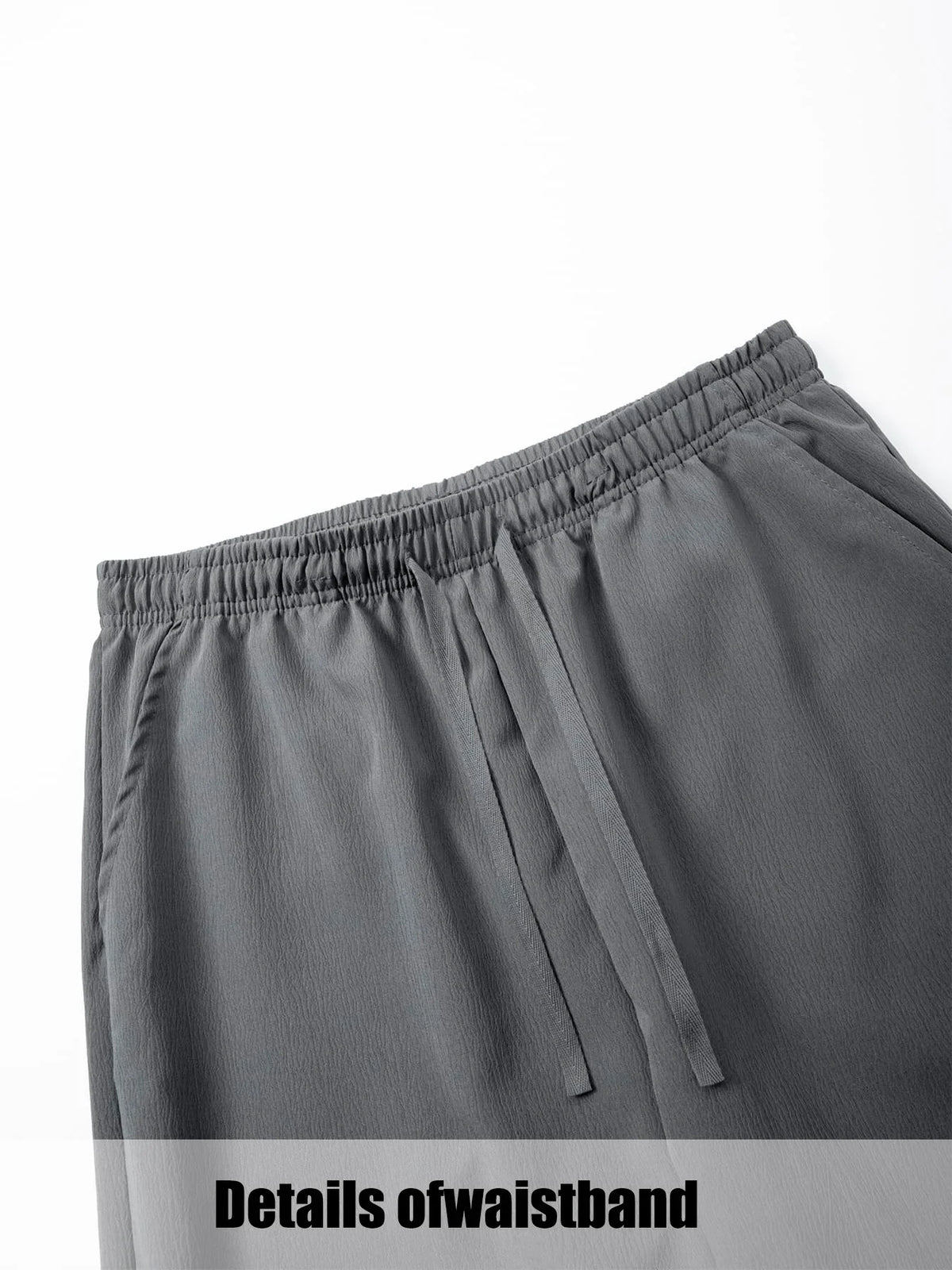 Men's Casual Wide Leg Pants Elastic Waist Drawstring Loose Straight Trousers/with Pockets Lightweight for Beach Vacation Daily Wear