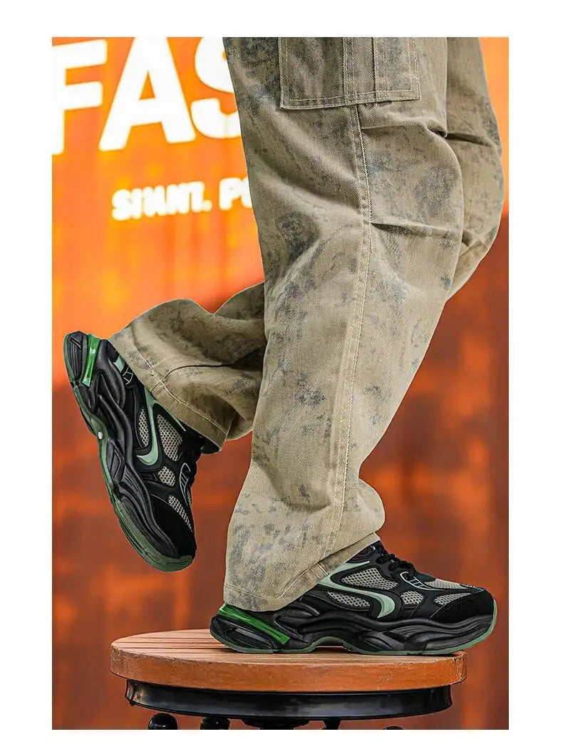 New Style Heightening Casual Thick Bottom Anti-Slip Wear-Resistant/Lightweight Men's Sport Shoes Comfortable Spring