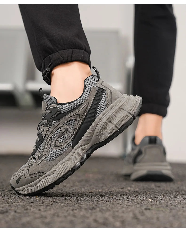 Casual Sneakers Retro Dad Shoes Men's Summer Thick Sole/Hiking Sneakers Breathable Mesh Non-slip Casual Streetwear