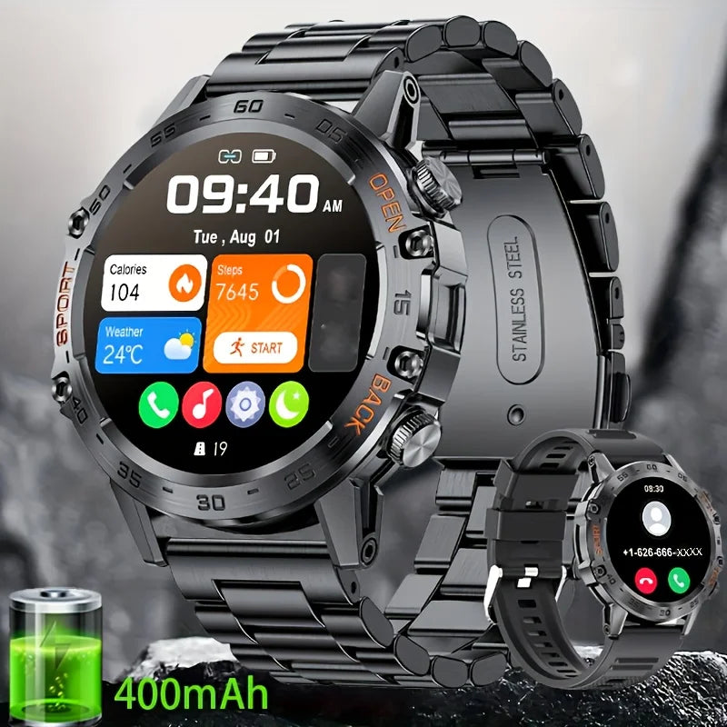 LIGE Smartwtach For Men Bluetooth Calling Waterproof Watches Health Monitoring/400mAh Outdoor Sport Smartwatch Man