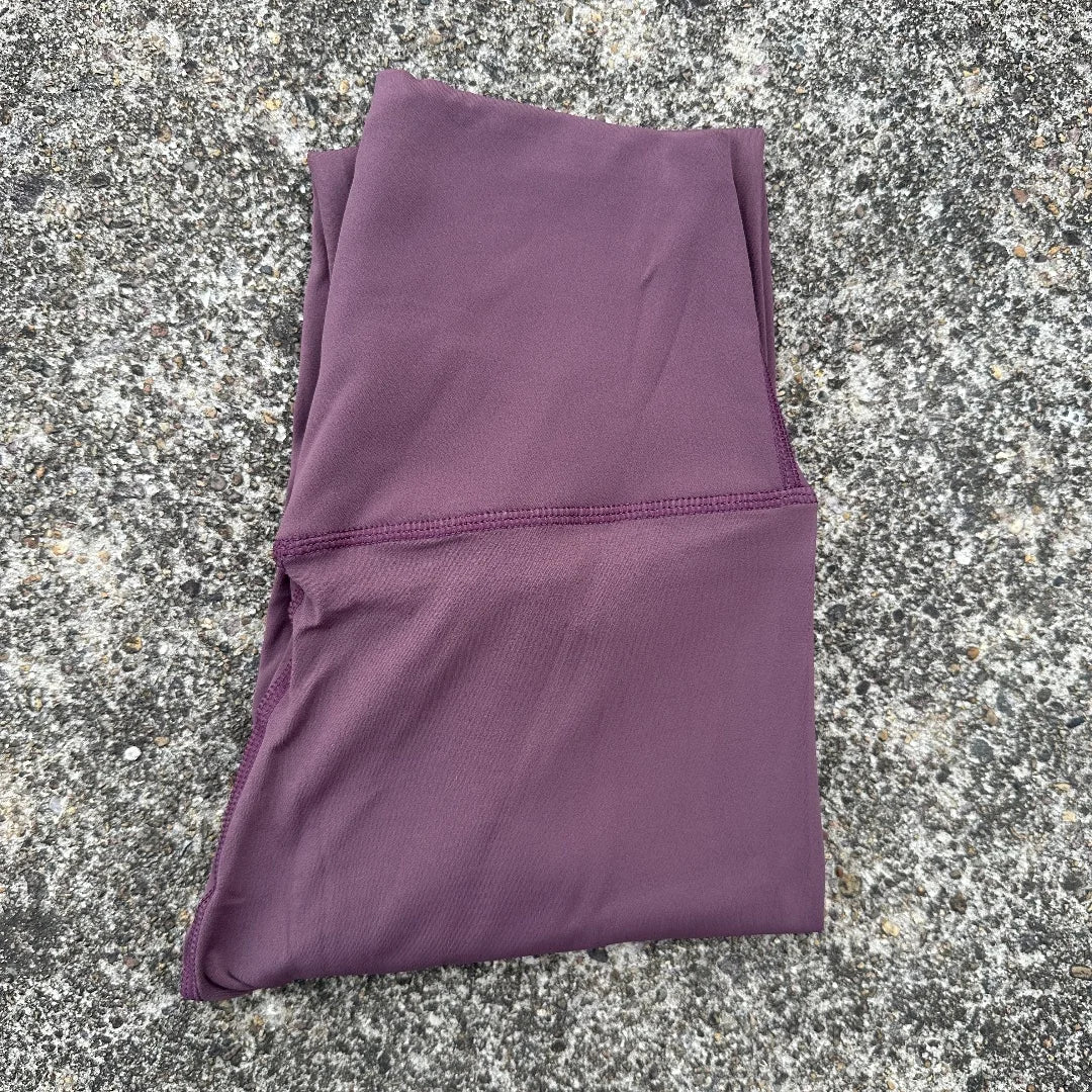 Solid Color Back Waist Pocket High Waist Yoga Legging Women/Sport Cropped Pants Butter Athletic Gym Comprehensive Training Jog