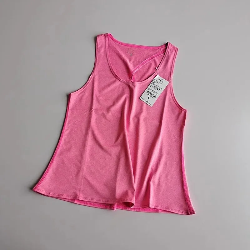 Women's Sleeveless Gym Shirts Tops Yoga Sports Vest Fitness/Loose Sport Shirts Female T-Shirts for Workout Exercise Tank Tops