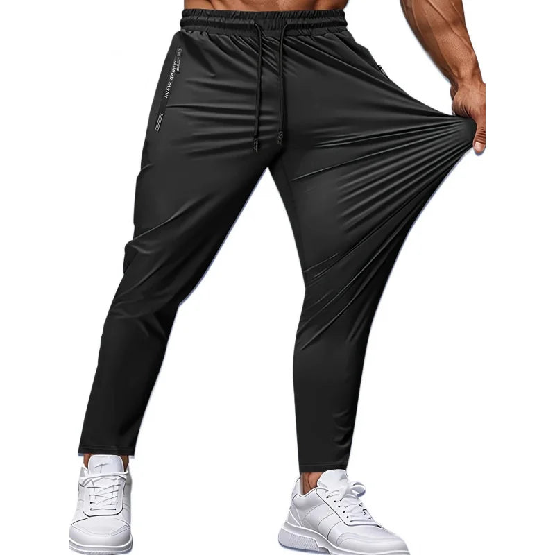 2-Pack Men's Sports Trousers High Stretch Men's Jogging Pants/Quick-Drying Sweatpants Baggy Man Fishing Gym Sportswear Pants