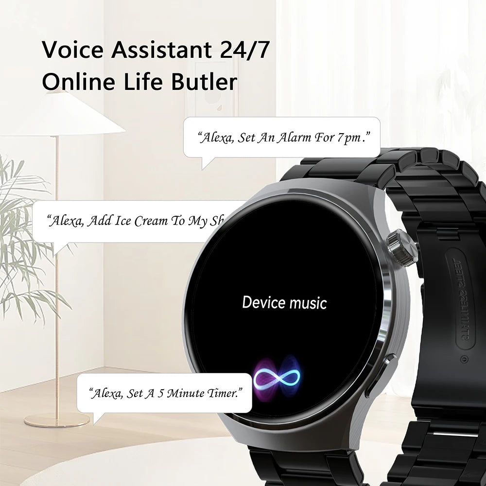 SENBONO Men's Smart Watch Heart Rate Blood Oxygen Monitor/Bluetooth Call Multiple Sport Modes Voice Assistant Smartwatch for Men