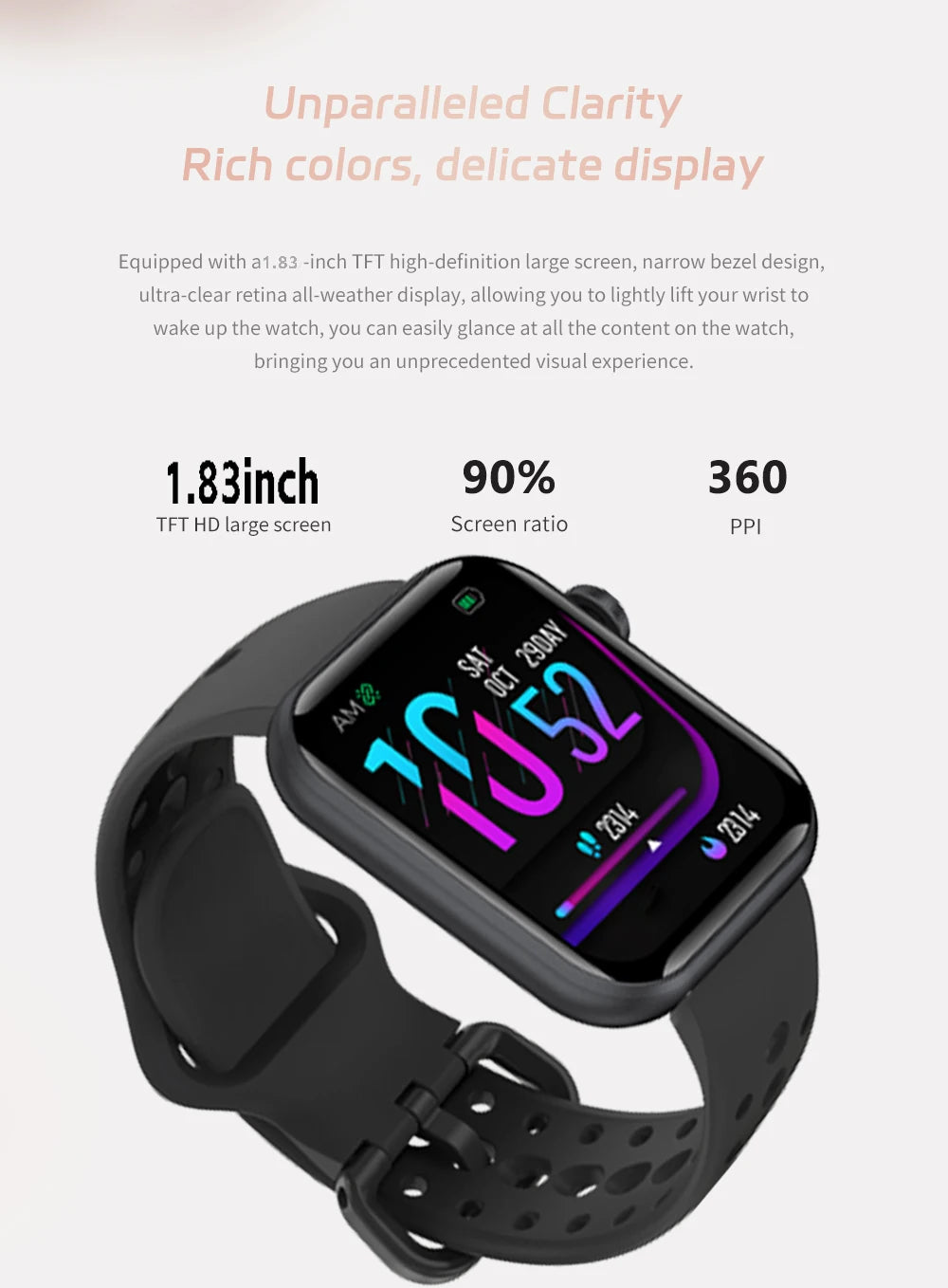 Smart Watch, for Men and Women (Answering/Making Calls) Fitness Tracker/More than 120 Sports Modes, Sleep Monitoring, Pedometer