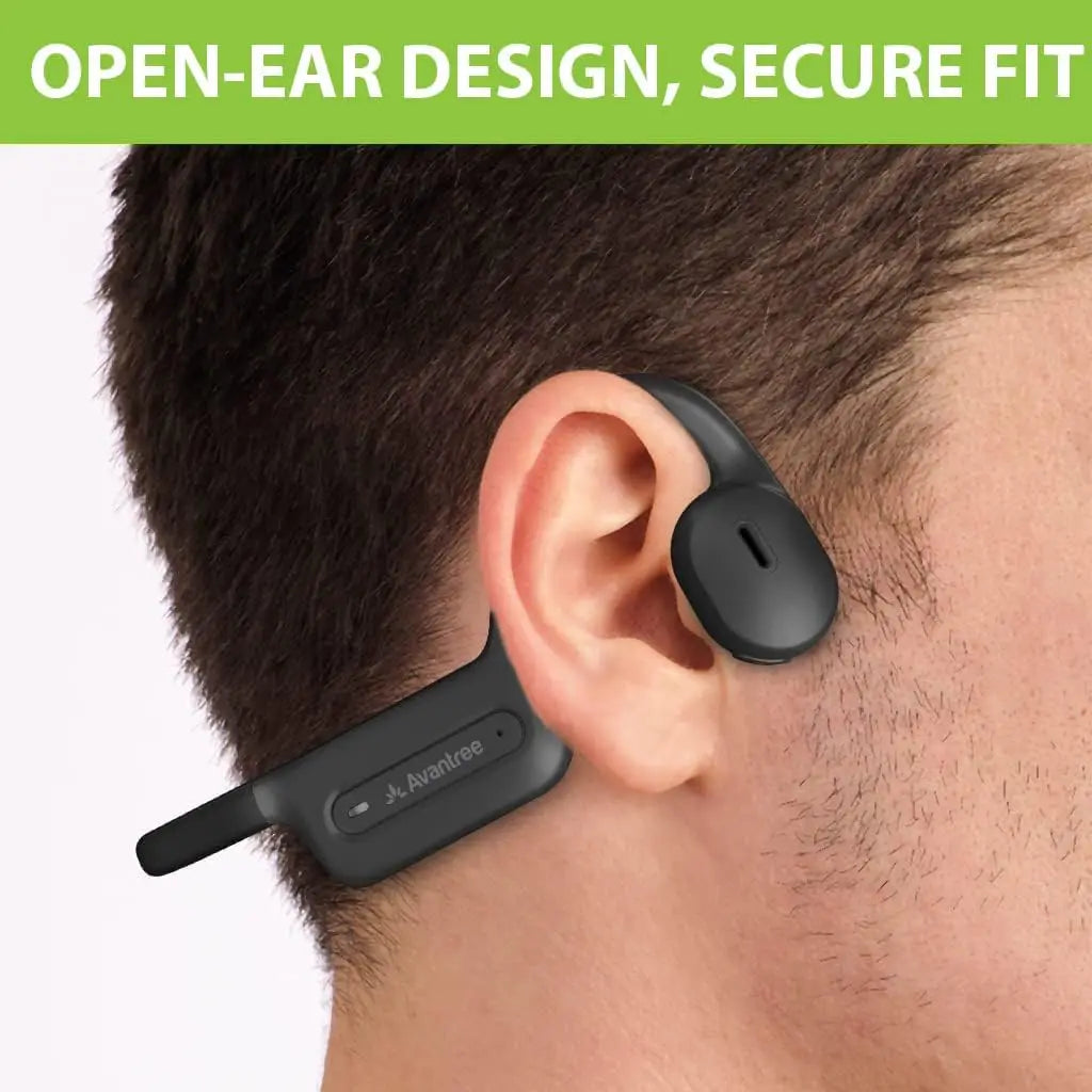 Open-Ear TV Earbuds with Clear Dialogue/Bluetooth Transmitter & Charging Dock Optical Passthrough