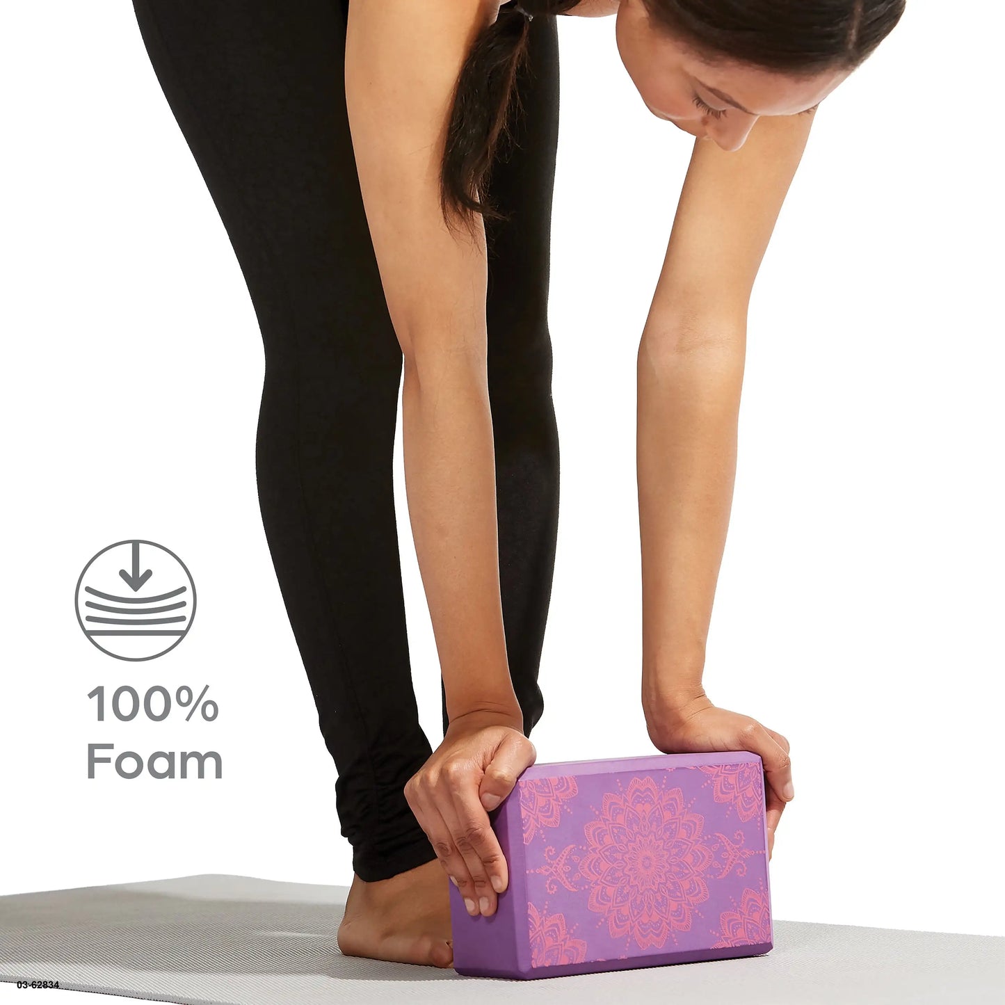 Printed Fashion Yoga Block/Made from Sturdy Foam, Pink