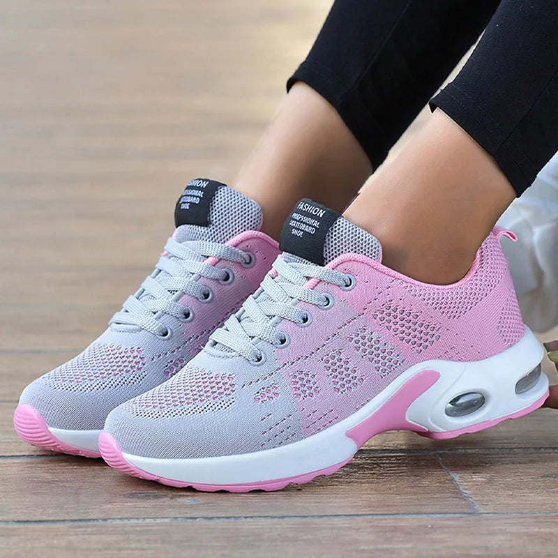 Women Air Cushion Sneakers Female Mesh Sport Running Training Shoes/Walking Shoes Outdoor Non Slip Tennis Shoes