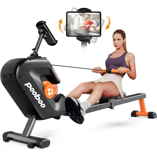 Max 350 LBS Magnetic Rower With LCD Monitor Rowing Machine/Fitness Equipment Tablet Holder Rowing Machines for Home Use