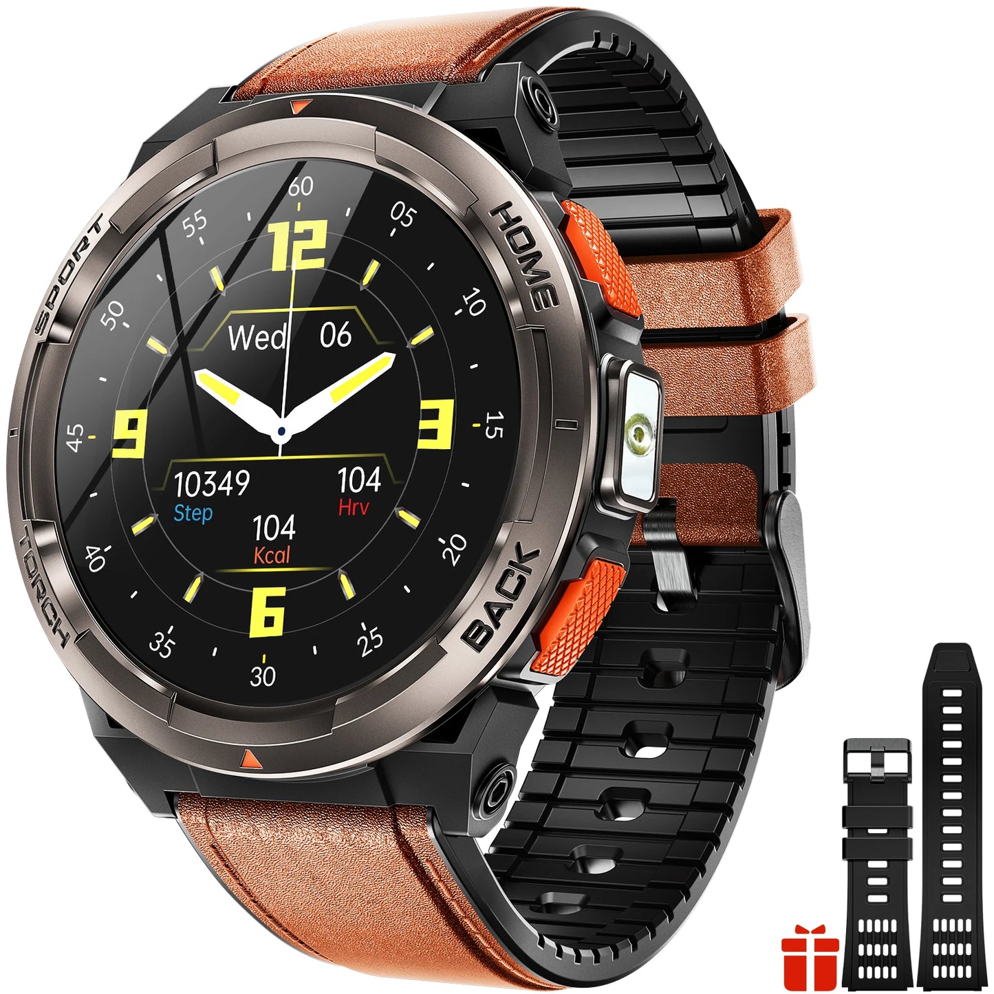 EIGIIS 1.45 Inch Smart Watch KE5 3ATM Waterproof Original Design/Sports Watch With Compass And Altitude Barometer LED Flashlight