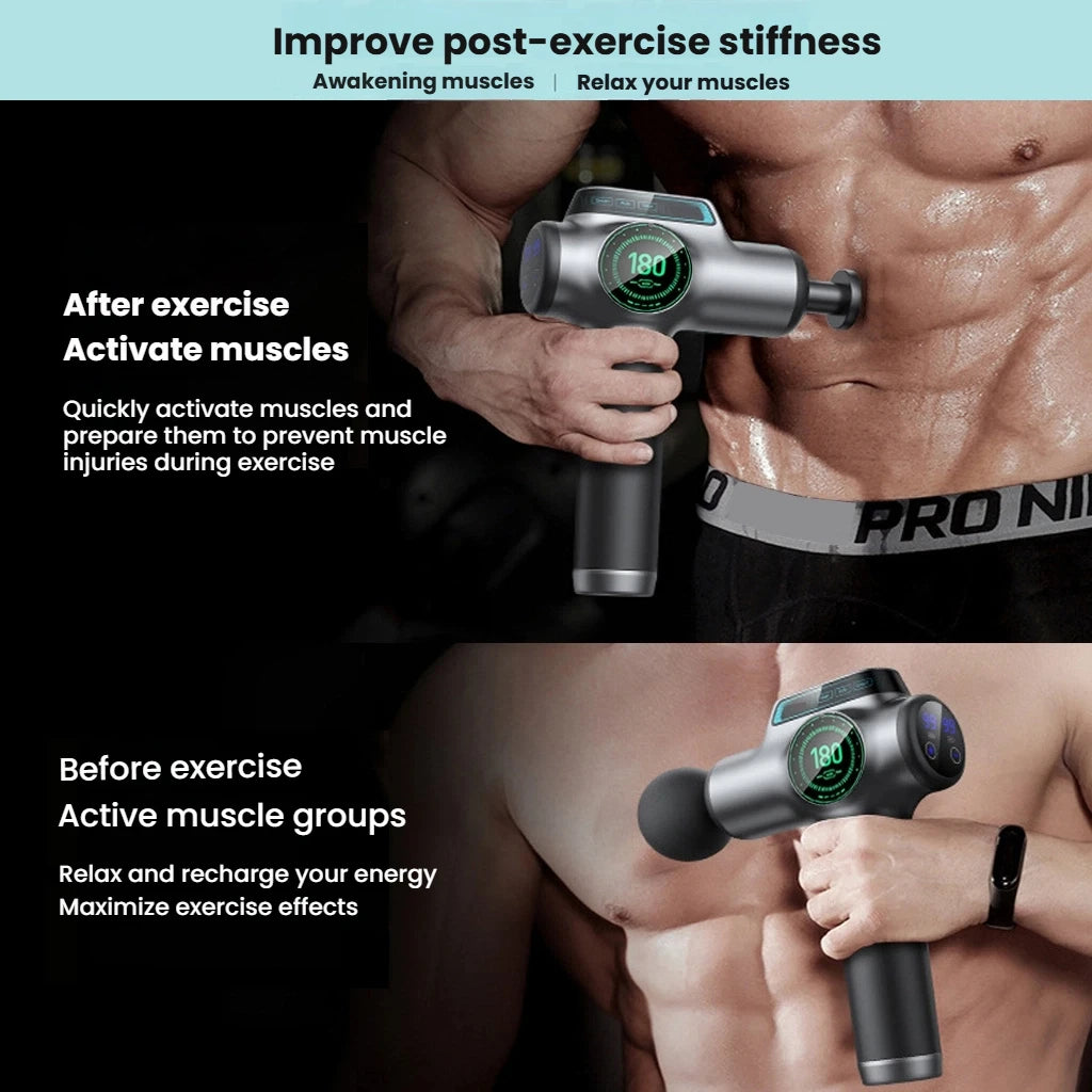 Powerful Massage Gun with 99 Speed Adjustable Levels/8 Attachments Box for Full Body Muscle Recovery