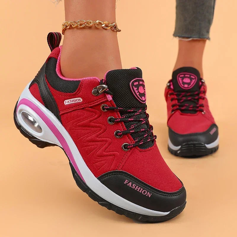 Women's Hiking Shoes Fashionable Luxurious Wedge Running Shoes/Shock-absorbing Breathable Comfortable Outdoor Camping Sneakers