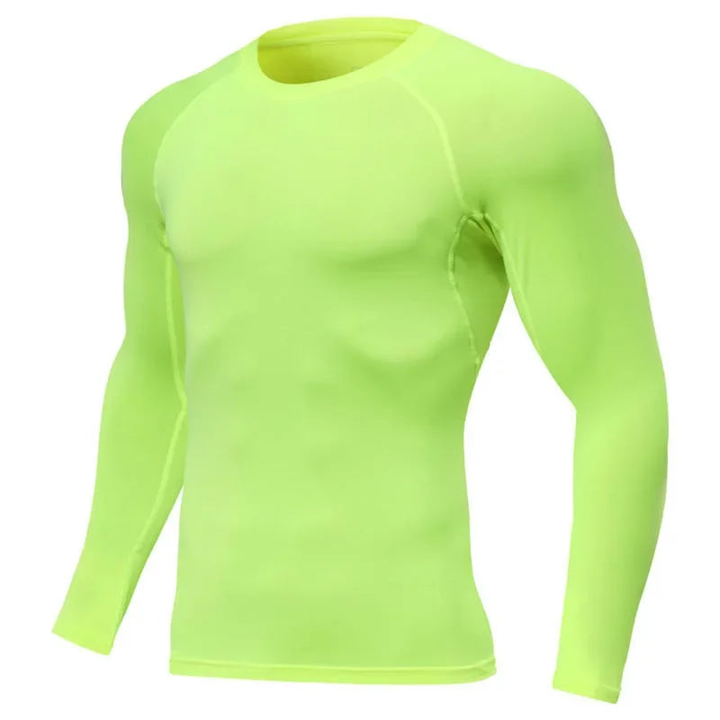 Men Long Sleeve Slim Tops Tees Sportswear Gym Fitness/Compression T-shirt Running Outdoor Jogging Tight Quick Shirt