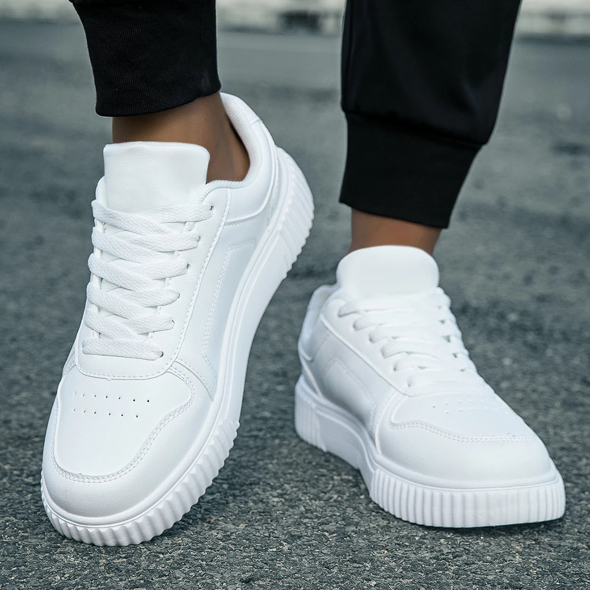 YRZL Women's Sneakers Autumn White Shoes Lightweight Thick Sole/Non Slip Shoes Casual Sports Shoes for women