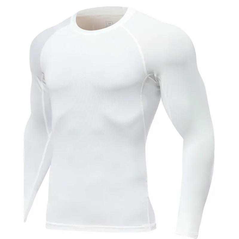 Men Long Sleeve Slim Tops Tees Sportswear Gym Fitness/Compression T-shirt Running Outdoor Jogging Tight Quick Shirt
