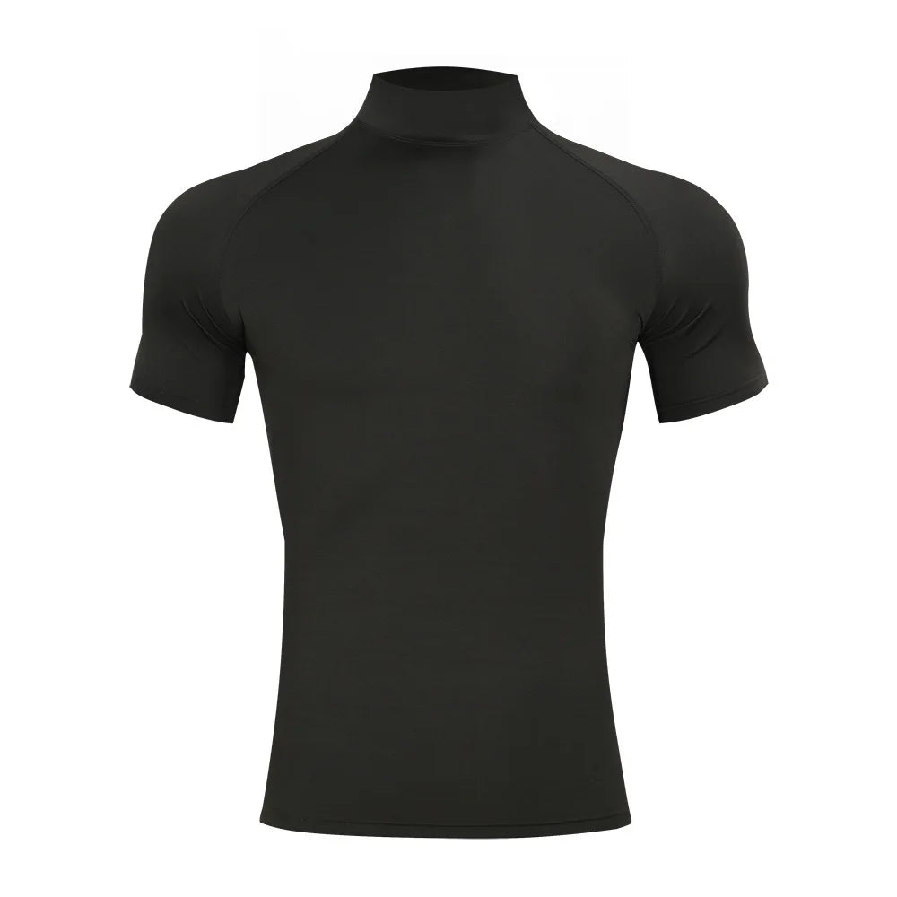 1pcs Men T-Shirts Running Shirt Boys Basketball Shirts/Men's Jersey Sportswear Jogging Quick Dry Mock Neck Fitness Tops