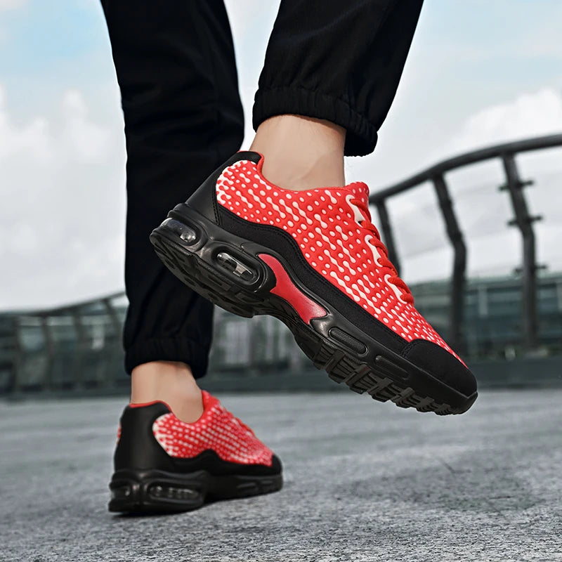 Men's Cushioning Running Shoes EVA Midsole for Shock Absorption/Lightweight & Breathable Mesh Sports Sneakers Gym and Walking