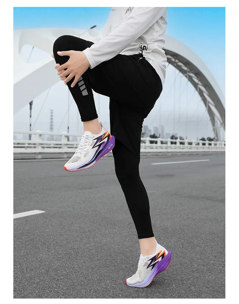 Running Shoes Carbon Board Marathon Men Sports Breathable/Lightweight Women's Comfortable Athletic Nonskid Sneakers ﻿