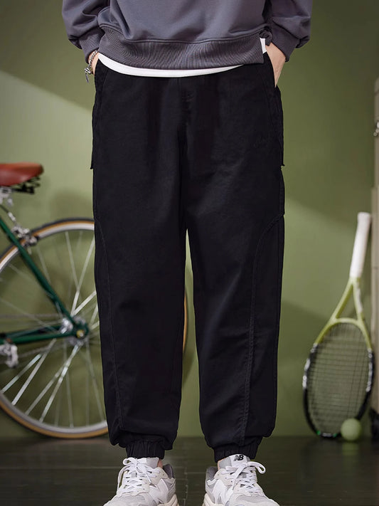 Work Pants Men's Straight Style Wide Leg Casual Long Trousers/Casual Loose Baggy Sweatpants Autumn Pants