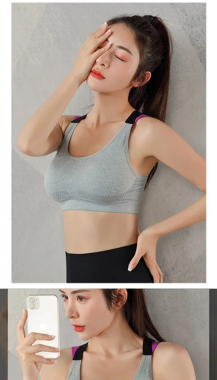 Sports Bra for Women Gym Seamless High Impact Sports Bra Yoga/Fitness Top Female Underwear Push-up bra Sportswear bralette