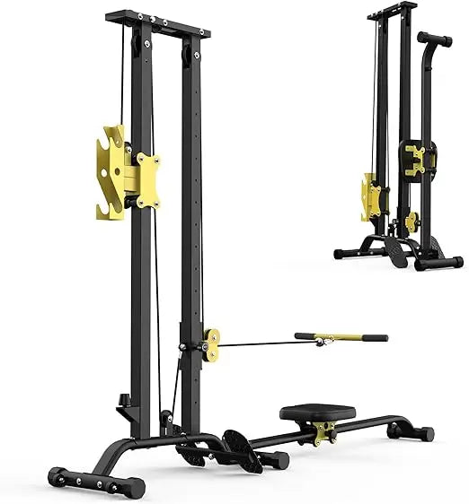 Home Gym Dual-Purpose Equipment: Cable Station/with Lat Pull-Down and Low Row Cable Exercise Options