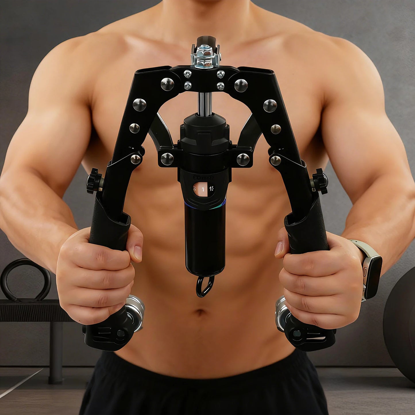 Hydraulic Power Twister Spin Button Arm Blaster Forearm Workout Equipment/Adjustable 22-440lbs for Arms Legs Biceps