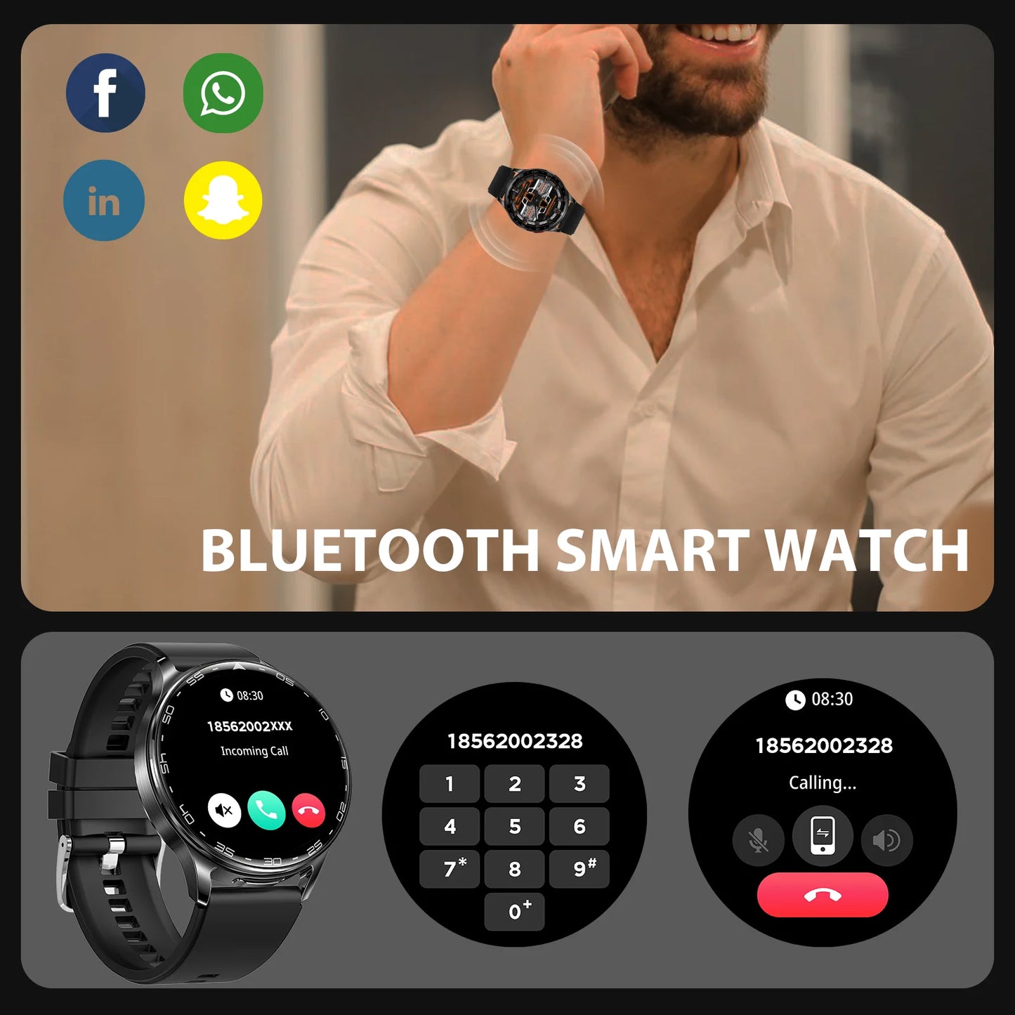 EIGIIIS Smart Watch with Earbuds1.39"HD Fitness Watch with Heart Rate/Blood Oxygen Sleep Tracker 2 in1 Bluetooth for iOS Android