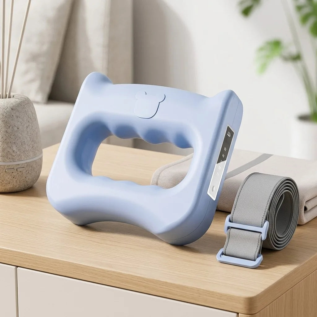 Electric Fascia Ring Massager, 2-in-1 Handheld Muscle Massage Gun/with Belt for Neck Shoulder Rechargeable 5-Speed Portable Percussion Device